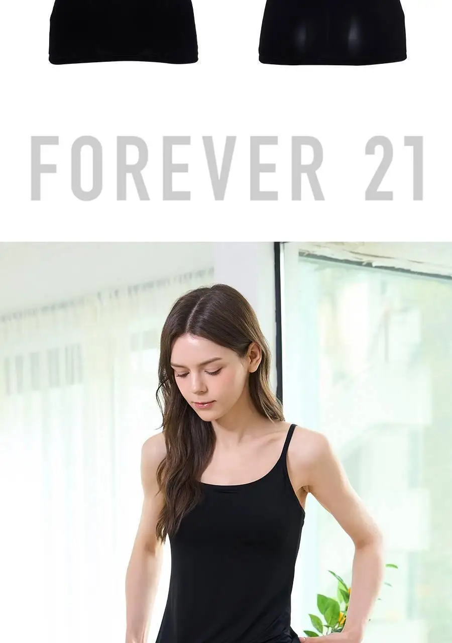 [1+1/부유방커버] 포에버21 데일리 브라탑 끈조절형 (블랙&스킨) 상세페이지 13
